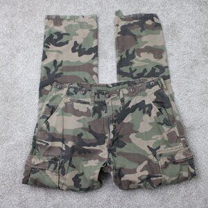 MNML Pants Mens 34x32 Green Camo Cargo Army Camouflage Military Joggers